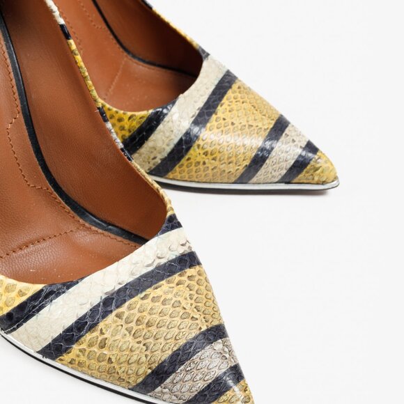 Givenchy Paris Striped Snakeskin Pumps - Picture 6 of 9